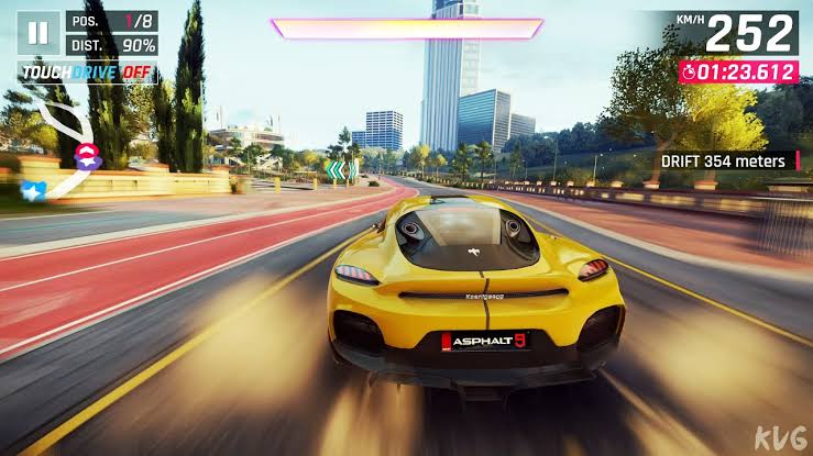Asphalt 9 racing scene